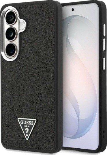 GUESS Fixed Glitter Triangle MagSafe case for Samsung Galaxy S26+ - black