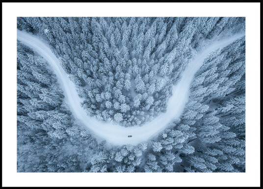 Snowy drive Plakat Plakat / 50x70cm Snowy drive Plakat Plakat / 50x70cm