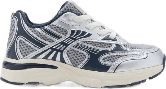 Mango Mixed Trainers With Elastic Lace Navy 22