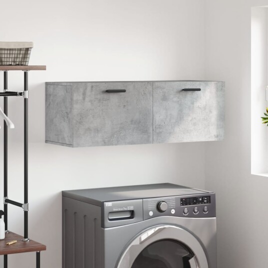 Veggskap betonggrå 100x36,5x35 cm konstruert tre 8720845949853