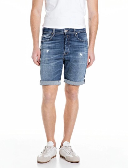 Replay Rbj.981 Short Shorts Tapered Aged Blue 31 Replay Rbj.981 Short Shorts Tapered Aged Blue 31
