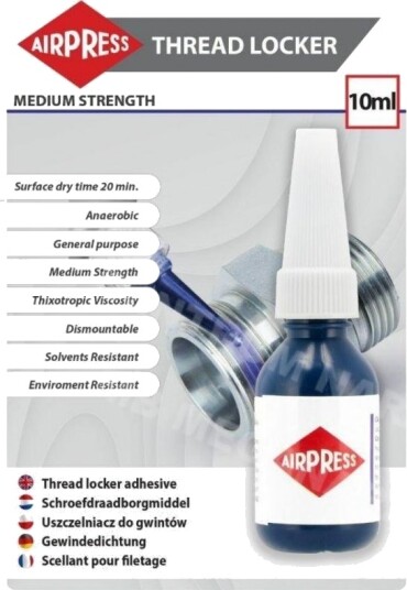 Airpress Kompressor Gjengetetningslim Medium 10Ml