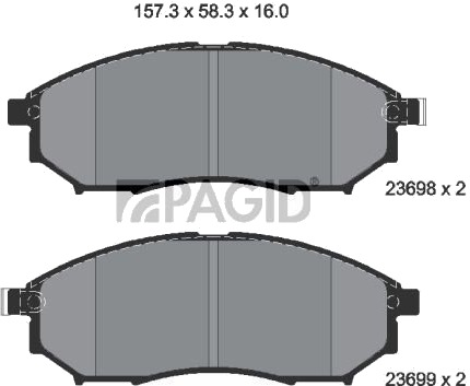 PAGID T1679N Bremseklosser