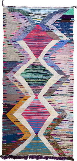 Marokkansk Boucherouite teppe 145 x 310 cm Størrelse: 145 x 310 cm