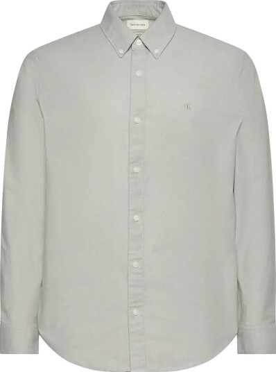 Calvin Klein Jeans Ls Solid Oxford Classic Shirt OIL GREEN L