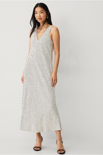 Vila Maxikjole viBinni V neck Ankle Dress Grå