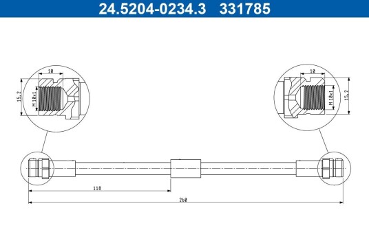 Bremseslange ATE 24.5204-0234.3