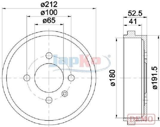 Bremsetrommel JAPKO 560912C