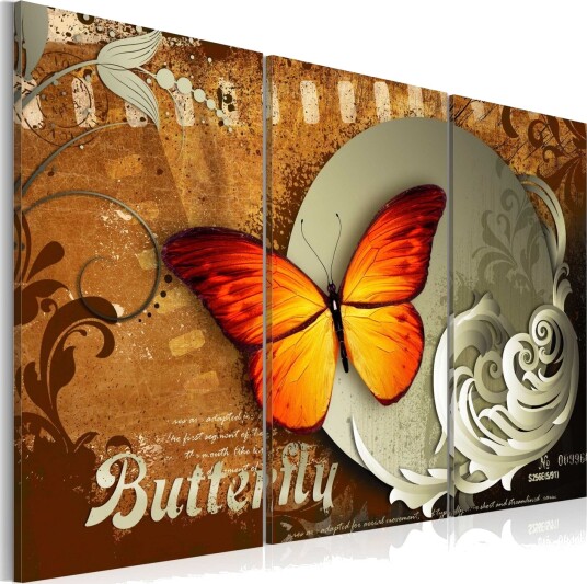 Bilde Fiery Butterfly And Full Moon 90x60 Artgeist sp. z o. o.