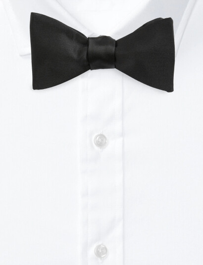 Polo Ralph Lauren Silk Satin Bow Tie - Black - ONE SIZE Polo Ralph Lauren Silk Satin Bow Tie - Black - ONE SIZE