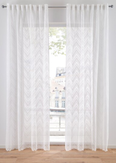 Bonprix Jacquard-gardin med grafisk mønster 1-pack false
