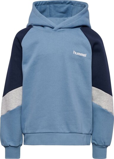 Hummel Hettegenser   hmlJr Loose Blocked Hoodie   Falmet Denim   Hummel   4 år 104   Hettegenser   Blå