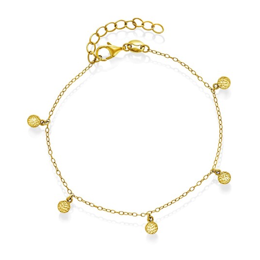 Shapes by Gulldia, Mellow armbånd i forgylt 925 sølv med charms