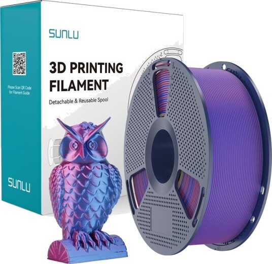 Sunlu Pla+ Silk Dobbeltfarget 1.75 Mm 1 Kg (Rød-Blå) Filament
