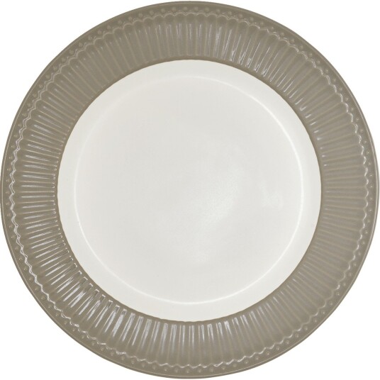 Greengate Alice dyp tallerken 21,5 cm 45 cl warm grey