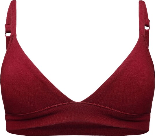 Organic Basics Flex Triangle Bralette Burgundy M Organic Basics Flex Triangle Bralette Burgundy M