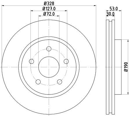 Bremseskive HELLA 8DD 355 115-921