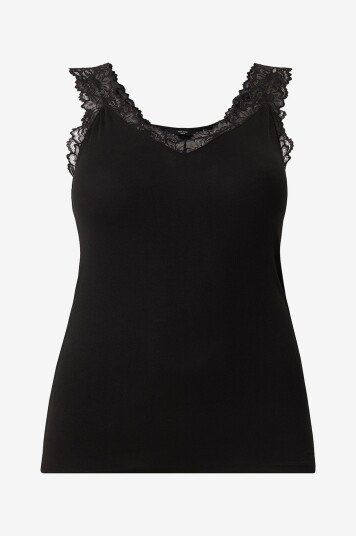Vero Moda Curve Undertøystopp vmCrosa SL Top Jrs Svart Vero Moda Curve Undertøystopp vmCrosa SL Top Jrs Svart
