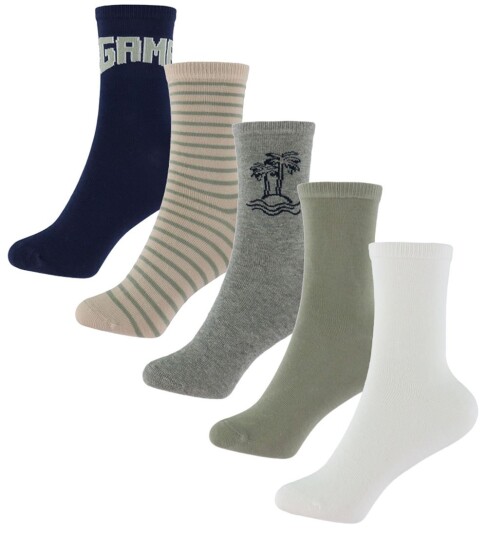 Name It Nkmvaks 5P Sock Grey 34 36