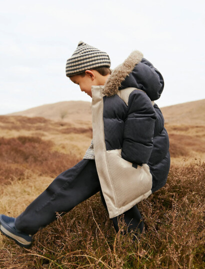 Wheat Beanie Topper - Grey - 1-3Y