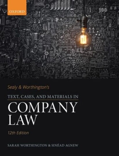 Sealy & Worthington'S Text, Cases, And Materials In Company Law Av Sarah (Downing Professor Of The Laws Of England Fellow Of Trinity College