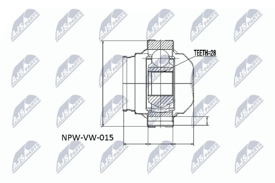 Nty Drivknute drivaksel NTY NPW VW 015