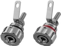 Monacor BP-410, speaker terminals, Sølv, Nickel Monacor BP-410, speaker terminals, Sølv, Nickel