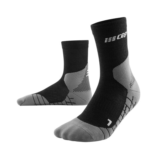 CEP Men's Hiking Light Merino Mid Cut Compression Socks Black 39-42, Black CEP Men's Hiking Light Merino Mid Cut Compression Socks Black 39-42, Black