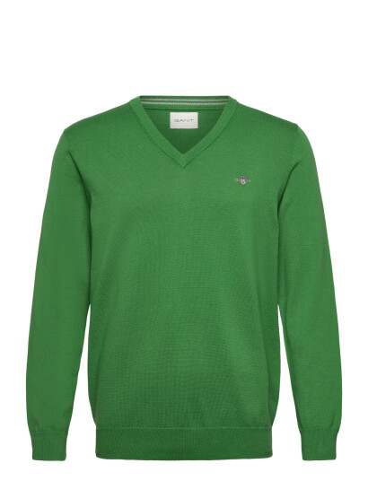 GANT Classic Cotton V-Neck - Green - XXL GANT Classic Cotton V-Neck - Green - XXL