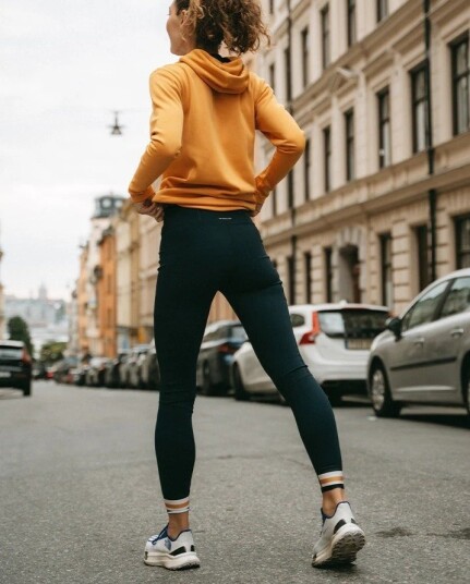 YMR Utö Tights Dame Navy Ochre L
