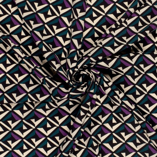 Nooteboom Textiles Viskose Poplin Abstrakt Lilla Nooteboom Textiles Viskose Poplin Abstrakt Lilla