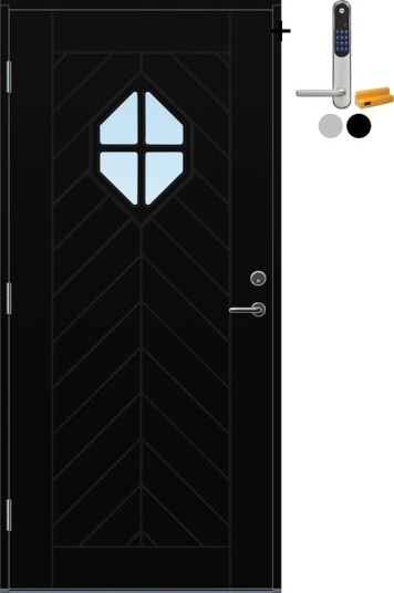 Ytterdør Bygg1 Norefjell med Yale Doorman Classic Home
