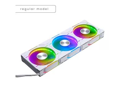 Phanteks D30 120mm DRGB Kabinettrunde Vifter med PWM (3-pakning, Hvit)