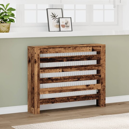 Radiatordeksel gammelt tre 104x20x82 cm konstruert tre