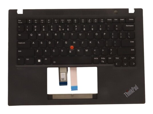 Sunrex - Erstatningstastatur For Bærbar Pc - Med Trackpoint - Bakbelysning - Engelsk - Europa - Svart - Med Toppdeksel - For Thinkpad T14s Gen 3 21Br, 21Bs