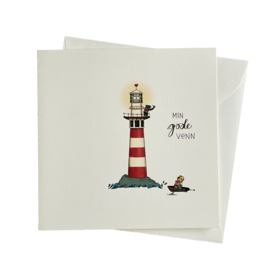 Kort Valentine Talén 15x15 cm Robåt
