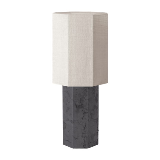 Louise Roe Eight Over Eight Bordlampe Grande Grå Marmor/Jute Hvit Louise Roe Eight Over Eight Bordlampe Grande Grå Marmor/Jute Hvit