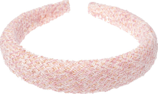 DARK Tweed Hair Band Broad Light Rose