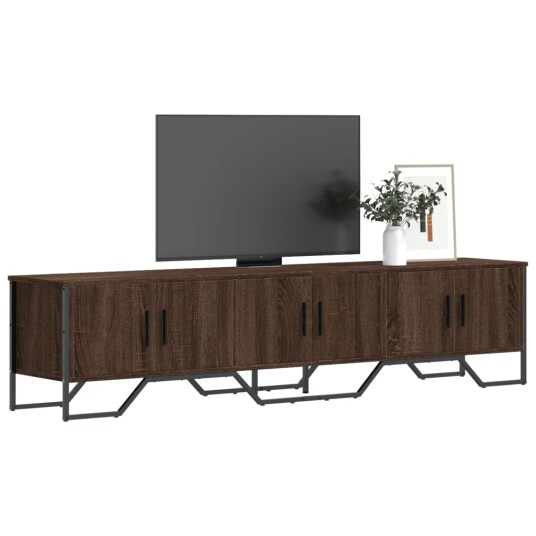TV-benk brun eik 180x34x41 cm konstruert tre 848593