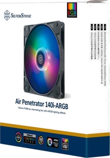 Silverstone Air Penetrator 140I ARGB 140mm Kabinettvifte Svart Silverstone Air Penetrator 140I ARGB 140mm Kabinettvifte Svart