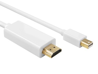 Mini DP til HDMI kabel hvit 5m