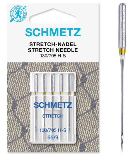 Schmetz Stretchnål 65/9 130/705 H-S, 65/9, 5-pack Schmetz Stretchnål 65/9 130/705 H-S, 65/9, 5-pack