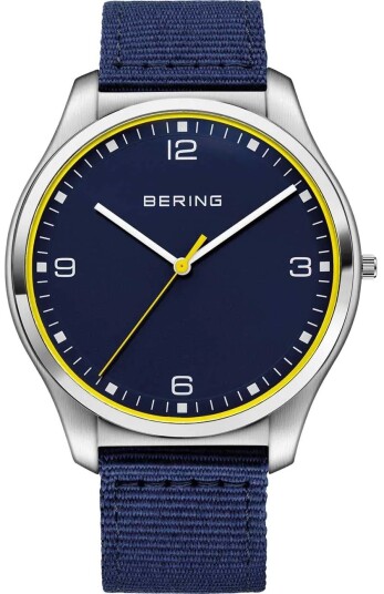 Bering Herreklokke 18342 507 Ultra Slim Blå/Tekstil Ø42 mm