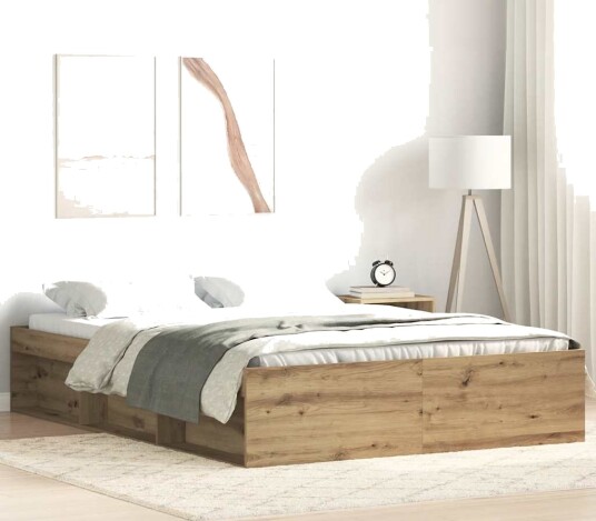 Sengeramme uten madrass artisan eik 160x200 cm konstruert tre 3328853