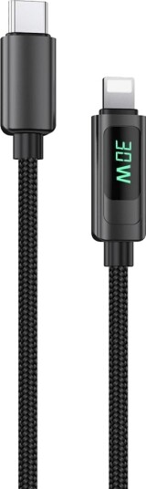 NEXTBATT USB-C til Lightning-kabel 30W PD, 2m - Svart