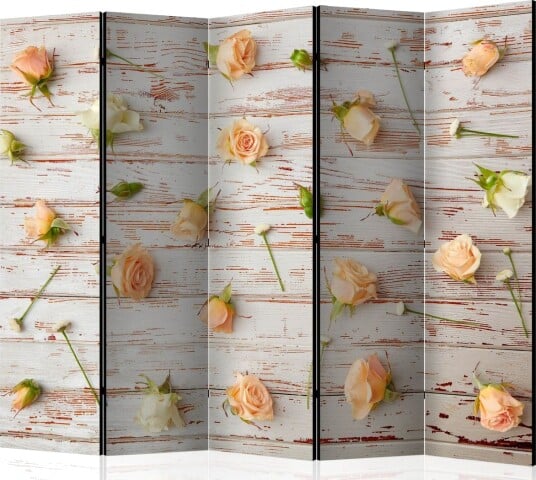 Romdeler - Wood & Roses II 225x172 - Artgeist sp. z o. o.
