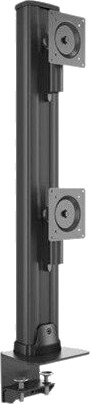 Multibrackets Veggfeste for 2 skjermer 32"-50" - Justerbar Høyde, Svart