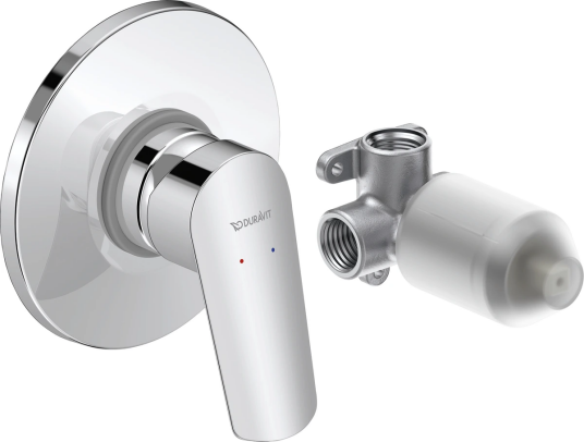 Duravit No.1 1-greps Dusjbatteri For innbygging, 1 uttak, Krom