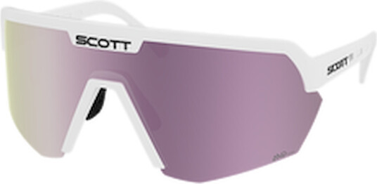 SCOTT Sport Shield sykkelbriller Hvit/AMP Lavender Chrome SCOTT Sport Shield sykkelbriller Hvit/AMP Lavender Chrome