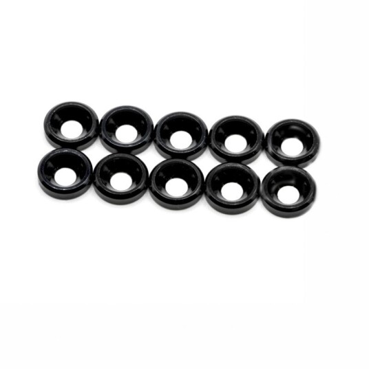 HUDY Alu Countersunk Shim - Black (10)